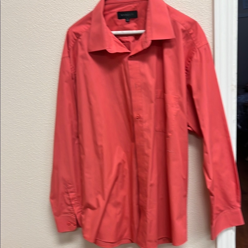 Marquise Men's Casual Button Down Shirt - pinkish color